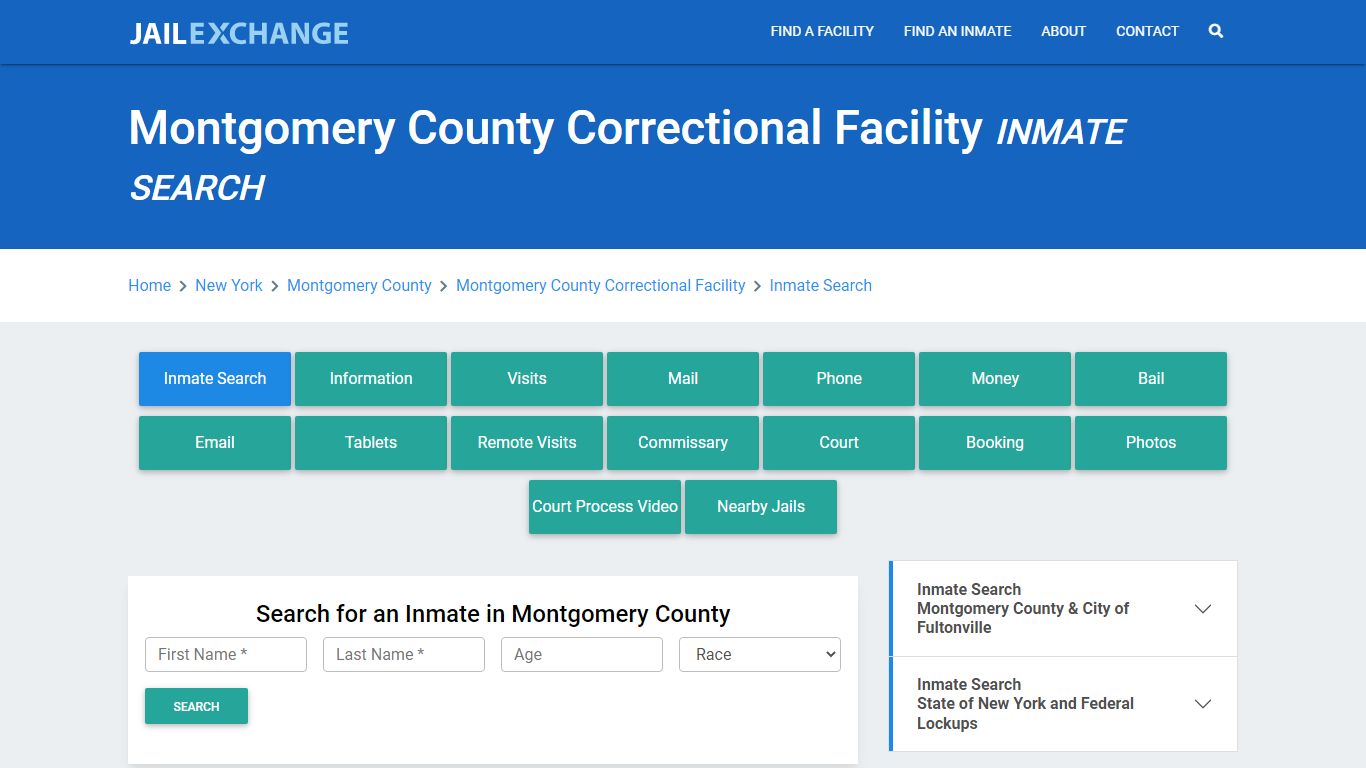 Montgomery County Correctional Facility Inmate Search